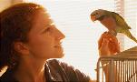 Woman with Pet Bird